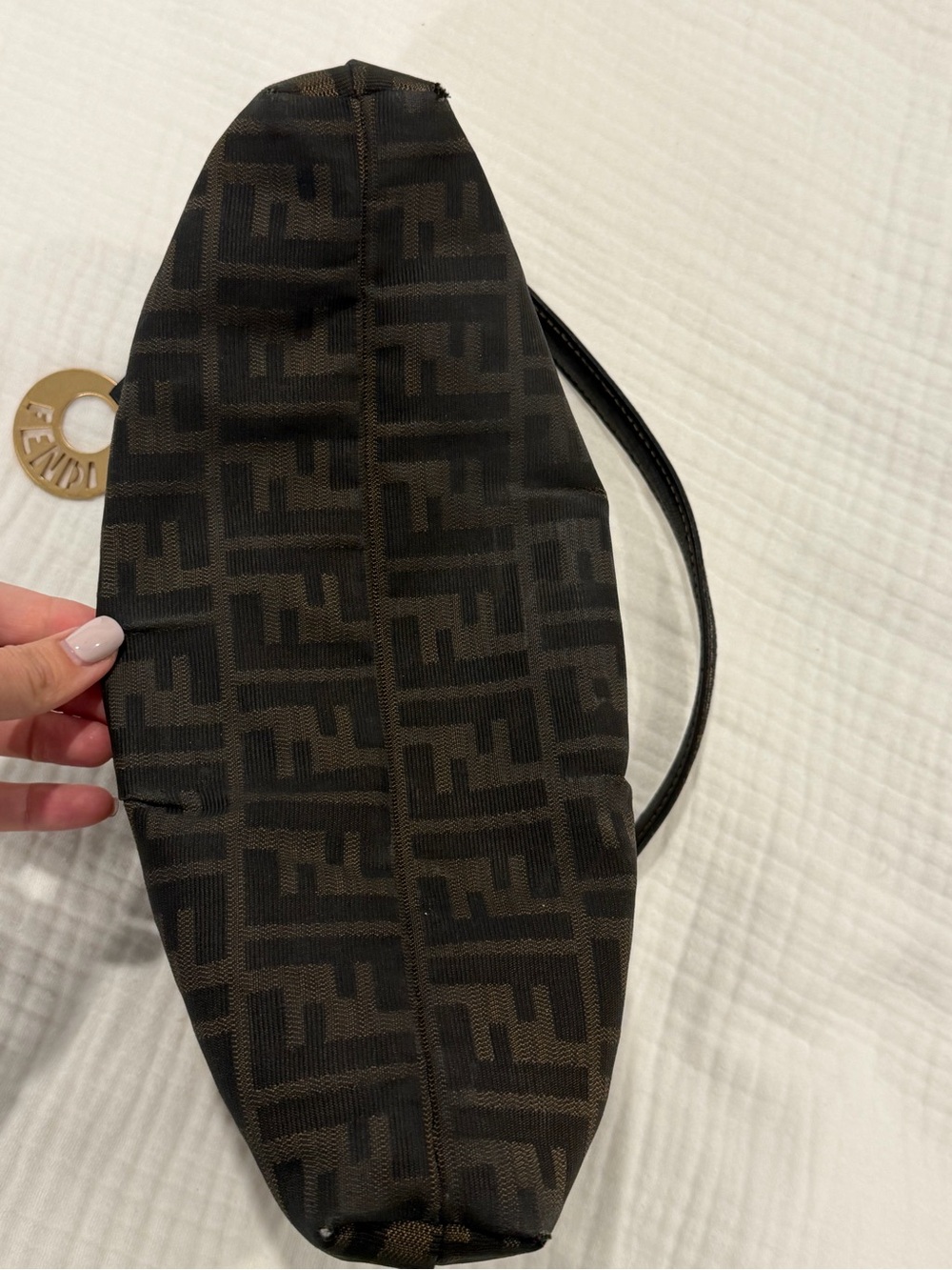 Fendi Small Chef Shoulder Bag, Zucca Canvass - Picture 7 of 12